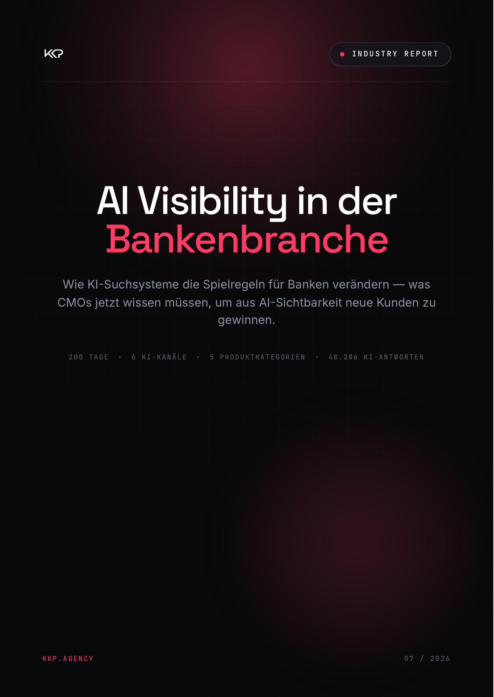 KKP Industry Report — AI Visibility in der Bankenbranche