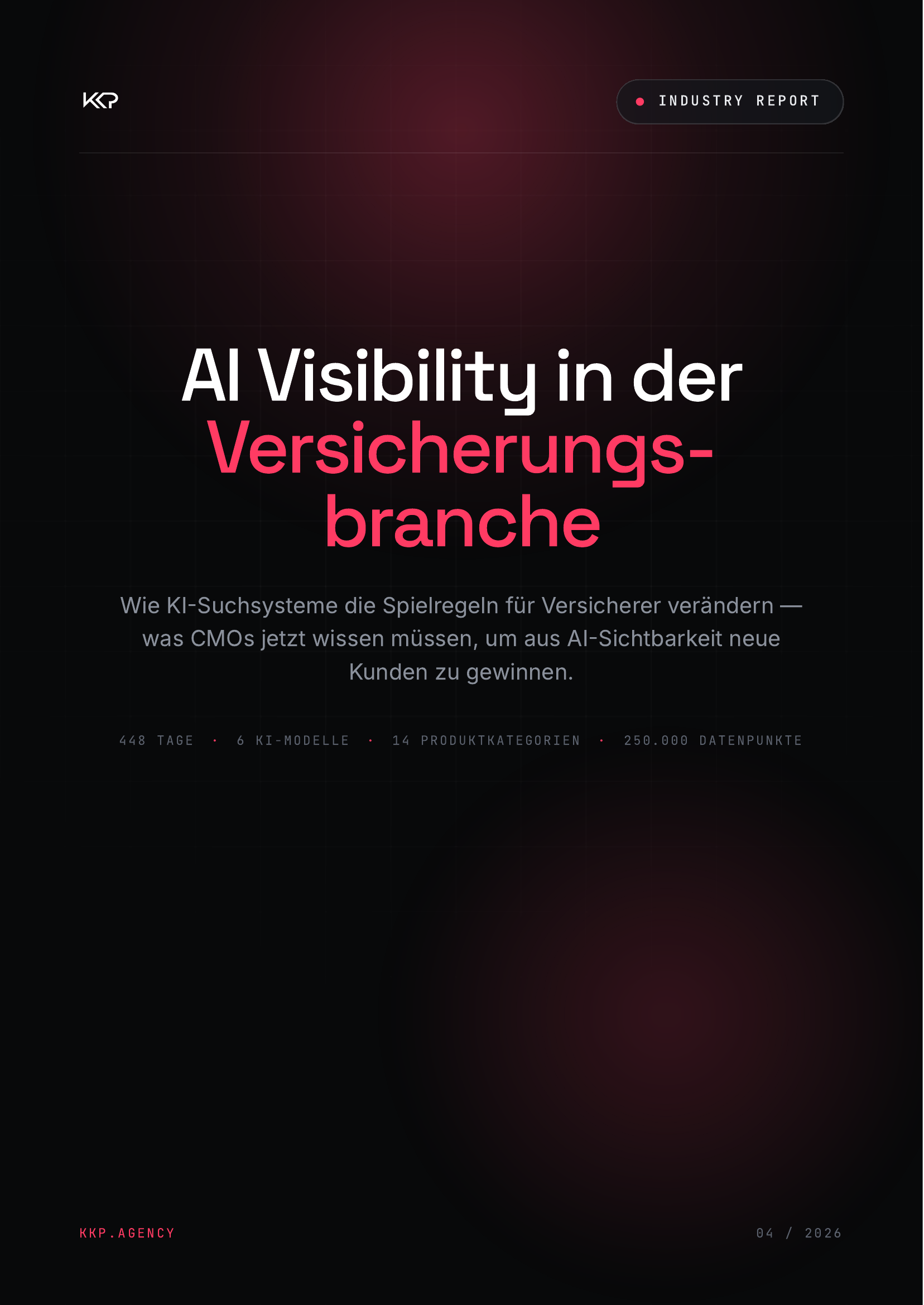KKP Industry Report — AI Visibility in der Versicherungsbranche